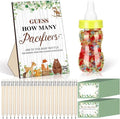 Syhood Woodland Animal Baby Shower Games Guess How Many Pacifiers Game Sign 50 Small Guessing Games 20 HB Pencils 750 ml Milk Bottle 400 Pacifiers Decorations Guests Gender Reveal Party Favors