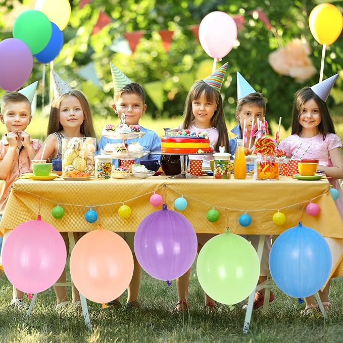 rubfac 30Pcs Punch Balloons, Party Favors for Kids, Thickened Heavy Duty Neon Punching Bounce Balloon for Easter Egg Fillers,Birthday Party Goodie Bag Stuffers Exciting Outdoor Play Supply
