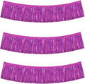 BEISHIDA 3 Packs Metallic Foil Fringe Garland Laser Rose Red Wall Hanging Tinsel Fringe Banners for Car Floats Bridal Shower Wedding Birthday Valentine's Day Anniversary Party Decoration(30 Feet)
