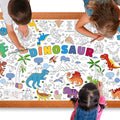 Dinosaur Giant Coloring Poster for Kids 30x72 Inch, Dinosaur Large Coloring Poster Tablecloth Books, Dinosaur Themed Color-in Activities Games for Kids School Classroom Home Party Supplies Decorations