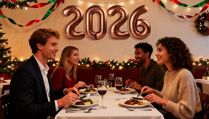 Coffee Brown Number Balloons Party Decorations for 2026, 40 Inch Happy New Years Decorations 2026, Coffee Brown Large 2026 Numbers for Graduation