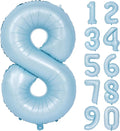 40 In Matte Blue Number Balloons Helium Foil Mylar Balloon Birthday Party banquet Decoration Digital 8