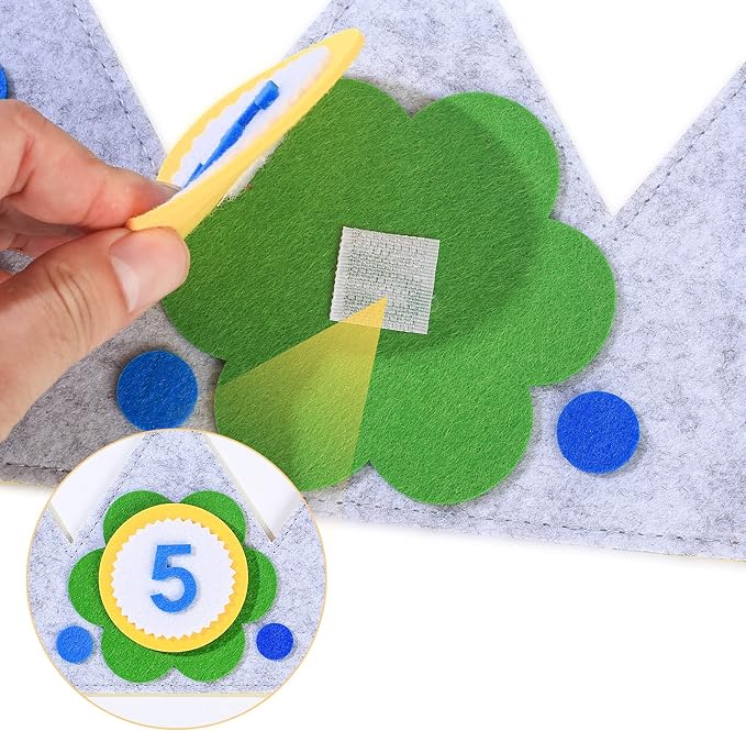 3D Stickers Boy Girls Fabric Crown Gift Party Decoration Birthday Crown 0-9 Replaceable Numbers