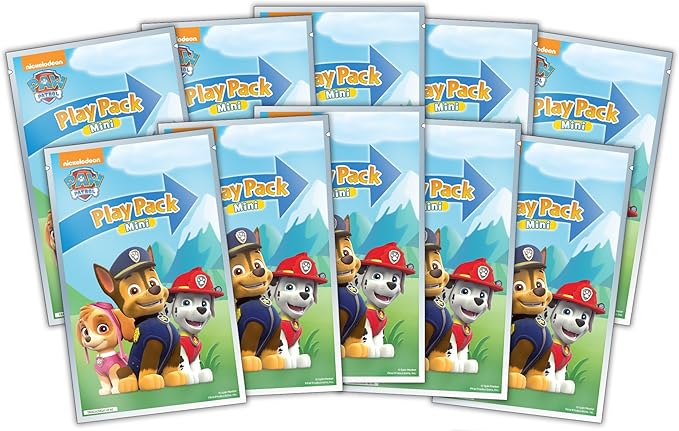 PAW Patrol Mini Play Packs Party Favors - 10 Pack Coloring Activity Set with Stickers & Crayons for Kids, Classroom Prizes, Birthday Gift Bag Toys