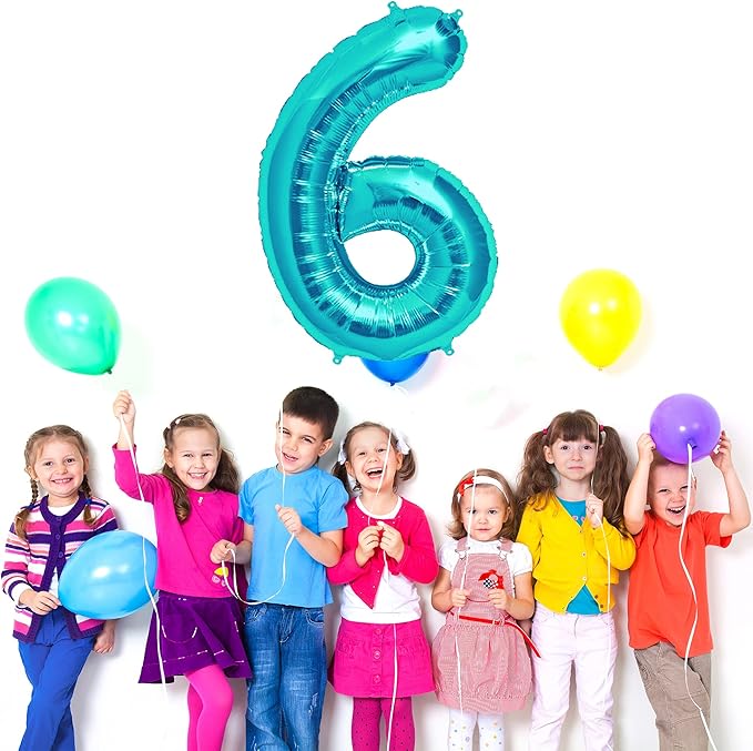 Number 6 Balloon, Large number balloons 40 inch, 6th Birthday Party Decorations Supplies 6 Year Old Birthday Sign Decor