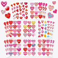 336 PCS Heart Stickers, Valentine Stickers for Kids Colorful Heart Stickers Valentine's Day Gift Stickers for Box Envelope Wedding Love Decorative Stickers Valentine's Day Craft Party Supplies