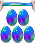 Greingways 5 Pack Prefilled Easter Eggs Galaxy Slime Toys, Teens Easters Basket Stuffers Egg Fillers, Easter Games Gift Party Favors Filled Egg for Kids Boys Girls Toddlers (Blue+Purple+Green)