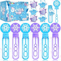 Winrayk 24 Large Snowflake Bubble Wands with Gift Card, Frozen Party Favors for Kids Bubbles Bulk, Winter Christmas Birthday Gift Pinata Filler Goodie Bag Stuffer Boys Girls Valentines Classroom Prize