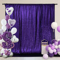 PartyDelight Purple Sequin Backdrop 6x6ft - High Density 3mm Shimmer Sequin Background with 4-Inch Rod Pocket, Sparkly Photography Curtain for Birthday, TikTok, Mermaid & Party Decor