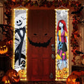 Jack Sally Lighted Banners Porch Signs Halloween Decor Christmas Nightmare Banner Decorations Outdoor Party Tivee-J-H2
