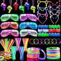 178 Pcs Glow In The Dark New Years Eve Party Supplies 2026 Decorations with 6 Led Glasses 6 Light Up Headbands 12 Flashing Bracelets 6 Noise Makers Necklaces 100 Glow Sticks Party Favors for New Years