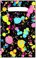 Vusnud 50Pcs Neon Let’s Glow in Dark Candy Goodie Treat Plastic Bags for Birthday Party Decorations