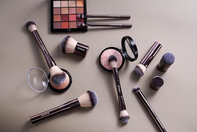 Makeup Brushes BS-MALL Professional Makeup Brush with Travel Case, Includes Foundation, Powder, Concealer, Lip & Eyeshadow Brushes for Daily Use & Versatile Occasions All-aluminum tube