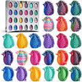 24PACK 3D Printed Dragon Eggs, Easter Basket Stuffers for Children and Teens, Unique Easter Toys & Gifts for Boys, Mini Articulated Dragon Game Toys for Kids.