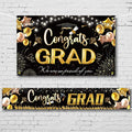Large Banner and Backdrop for Party, Yard, Garden – Party Supplies for Indoor/Outdoor (Graduation Black)