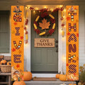 OHOME Thanksgiving Decorations - GIVE THANKS Porch Banner | Fall Decor for Indoor Outdoor Outside - Friendsgiving Party Decorations Autumn Pumpkin Welcome Door Sign for Home Yard Wall
