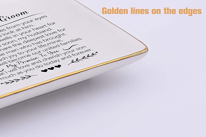 Topthink Ring Dish Gifts for Mother of the Groom from Bride-I See the Love That Shines-Wedding Gift for Mother of the Groom-Bridal Shower Gift-Ceramic Jewelry Holder Ring Dish Trinket Box Tray