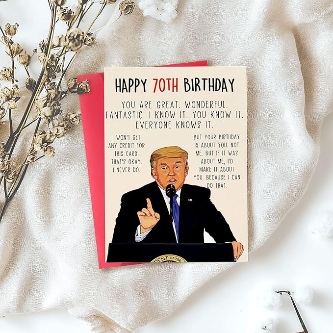 Funny 70th Birthday Card for Women Men, Humor Birthday Gifts for 70 Year Old Men Women, Happy 70th Birthday Decorations for Dad Mom Grandpa Grandma