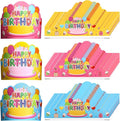 Yunsailing 36 Pcs Happy Birthday Crowns for Kids Paper Birthday Hat Crowns for Classroom Gifts Kids' Party(Pink, Yellow, Blue)