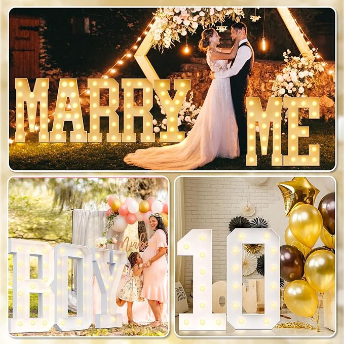 Ledido 4FT Marquee Light Up Numbers 30, Marquee Numbers 4 Feet Tall for Birthday, Anniversary,Graduation Party Decorations,Big 30th Birthday Number for Party Decor,Warm White Large Lighted Number 30