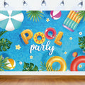 Summer Banner Pool Party Decorations, Pool Party Decorations Banner Backdrop Summer Party Decorations, Hanging Beach Themed Summer Party Decorations with Rope (72 * 44 Inches)