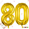 Smlpuame 40 inch Number Balloon 0-9 Gold Large Number 80 Balloons,Digital Balloons for Birthday Party Celebration Decorations Supplies, Helium Foil Number Balloons for Wedding Anniversary