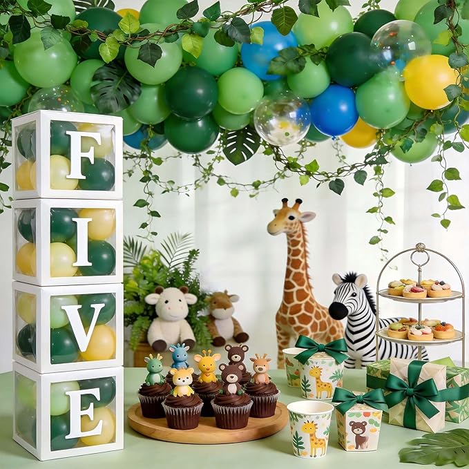 Ledido 2026 Graduation Balloon Boxes Decorations, 4 Pieces White Clear Grad Balloon boxes with Letters, Class of 2026 Graduation Party Supplies for College, High School, Prom, Birthday, Baby Shower