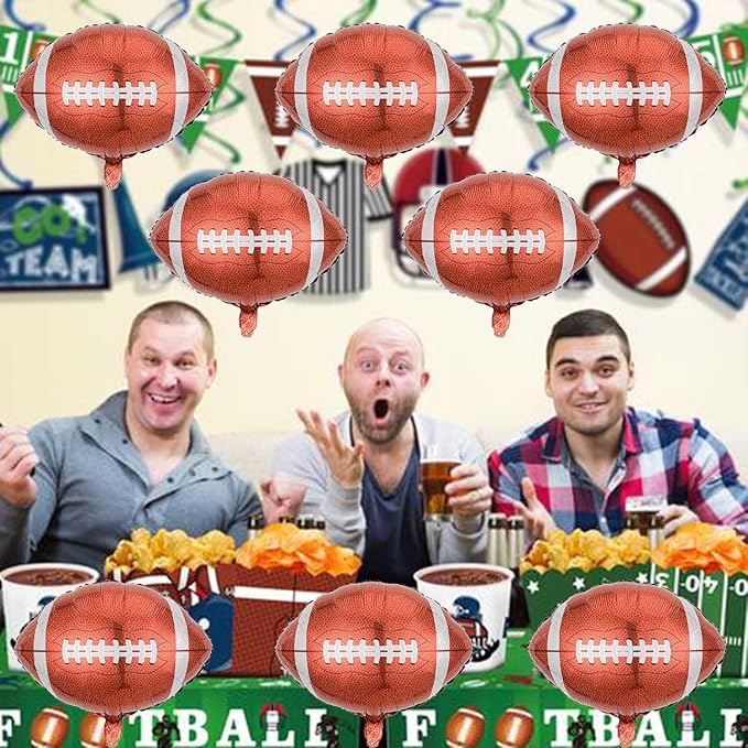 Football Balloons Rugby Balloons Football Party Balloon for Football Birthday Decorations Sports Ballons Arch Kits Party Balloon Sets-8 PCS