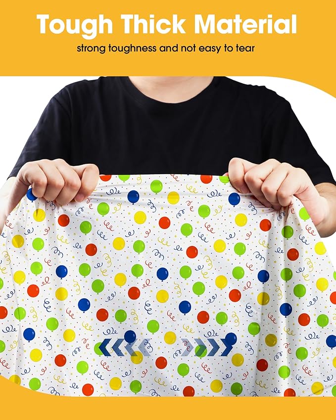 Birthday Balloon Plastic Table Cloth Rectangle Table 4 Pack, 54''×108'' Tablecloth for 6ft Tables, Table Cloth for Disposable Use, Table Cover for Holiday Party, Gathering
