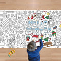 Winter Giant Coloring Poster/Tablecloth - Winter Decorations for Home - 30 x 72 Inches Jumbo Paper Coloring Banner - Kids Crafts Activities Gifts Games Party Favors Birthday Decorations