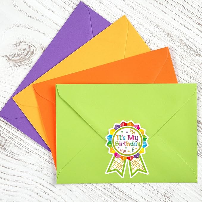 Fancy Land Happy Birthday Badge Stickers for Kids It's My Birthday Stickers Home Classroom Party Decoration 200 Pcs Pastel