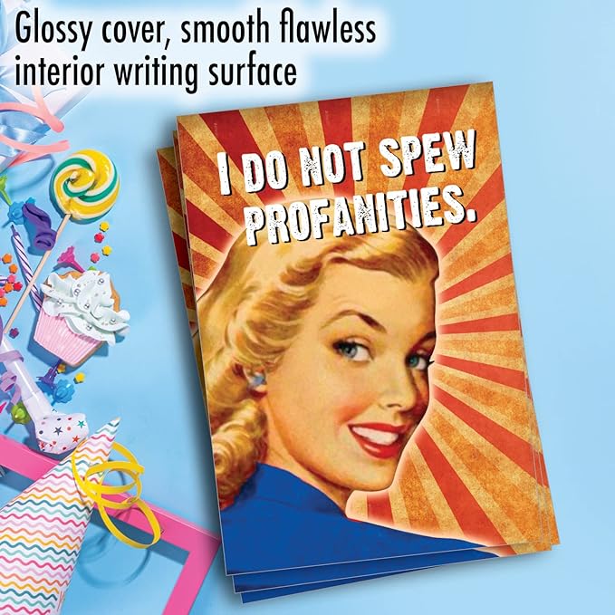 NobleWorks - Pack of 3 Hilarious Birthday Greeting Cards with Envelopes (1 Designs, 3 Each) - Spew Profanities C3229BDG-C3x1