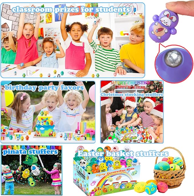 100PCS Mini Tumbler Toys Party Faovrs Pinata Goodie Bag Stuffer Fillers for Kids, Treasure Box Toys for Classroom Preschool Kindergarten Graduation End of the Year School Students Prizes