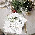 Luxury Custom Pack 15pcs Engaged Wedding Napkins - Custom Wedding Party Napkins for Engagement Decorations, Beverage Luncheon Dinner Cocktail Napkins 4