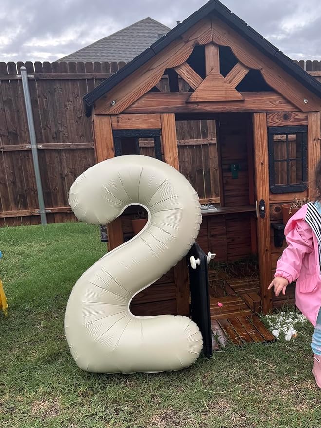 40 Inch Cream Number 9 Balloon, Giant 9 Number Balloons for 9th Birthday Decorations, Party Supplies for Baby Boy Girl, Cream Party Decor