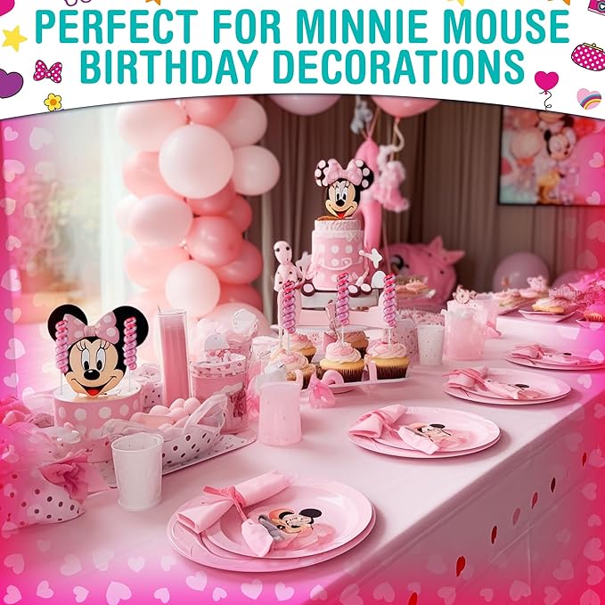 Minnie Mouse Lollipops Swirl 20pk- Minnie Mouse Candy & Minnie Mouse Birthday Decorations - Minnie And Mickey Party Favors - Minnie Mouse Snacks - Minnie Mouse Food