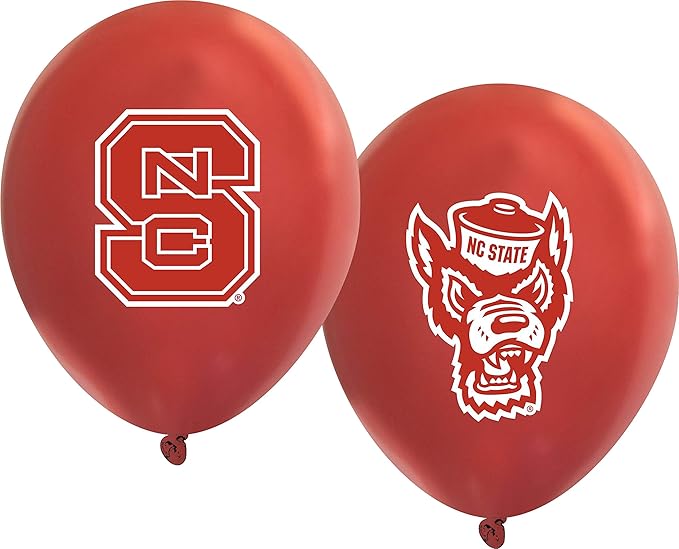 NC State Wolfpack Balloons 10 Pack 11" Official Licensed Logos, Helium Quality Latex Balloons, Perfect for College Football Team Celebration, Decorated Front and Back by Westrick