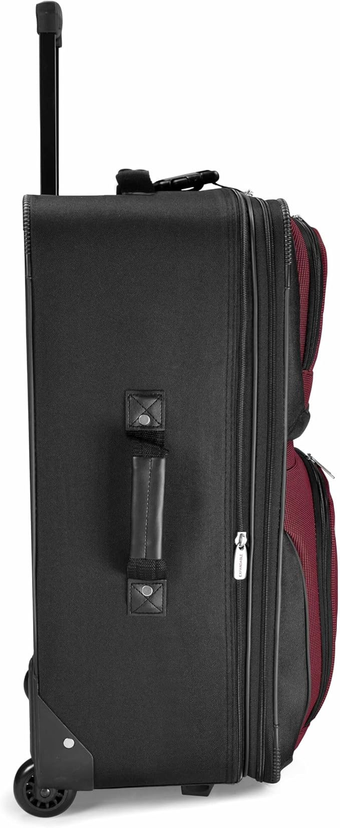 Travel Select Amsterdam Softside Expandable Luggage with Rolling Wheels, Red, 25-Inch Medium
