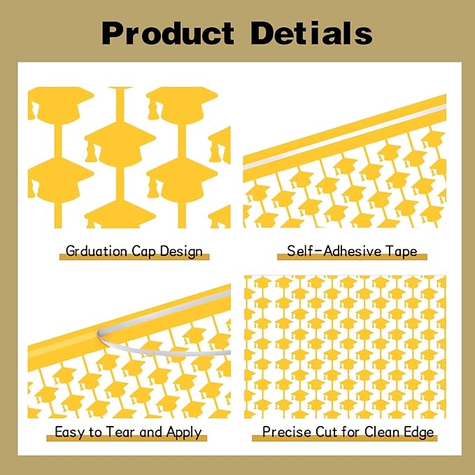 Class of 2026 Graduation Decorations Black and Gold Party Supplies Kit, Include Congrats Grad Banner, Foil Fringe Curtain,Tablecloth,Balloon Arch, Hanging Swirls for High School College