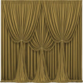 16x10FT Light Brown Backdrop Curtains for Wedding Parties, Wrinkle Free Polyester Photography Backdrop Drapes for Baby Shower Birthday Parties Stage Background Stand Decorations 4x10ft,4 Panels