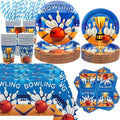 KEFAN Bowling Birthday Party Decorations, Bowling Theme Party Tableware Supplies including Plates, Cups, Napkins, Tablecloth (40)