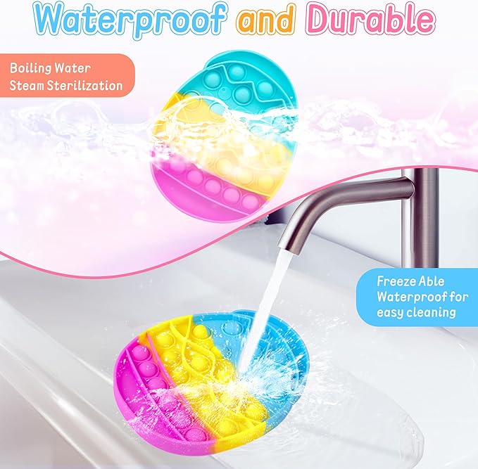 Easter Fidget Toys for Kids Girls Boys,Cute Eggs Push Bubble Sensory Toy Basket Stuffers Toddler Adult Stress Relief Silicone Autism Fidgets Birthday Gifts for Travel Cars Classroom Party Office