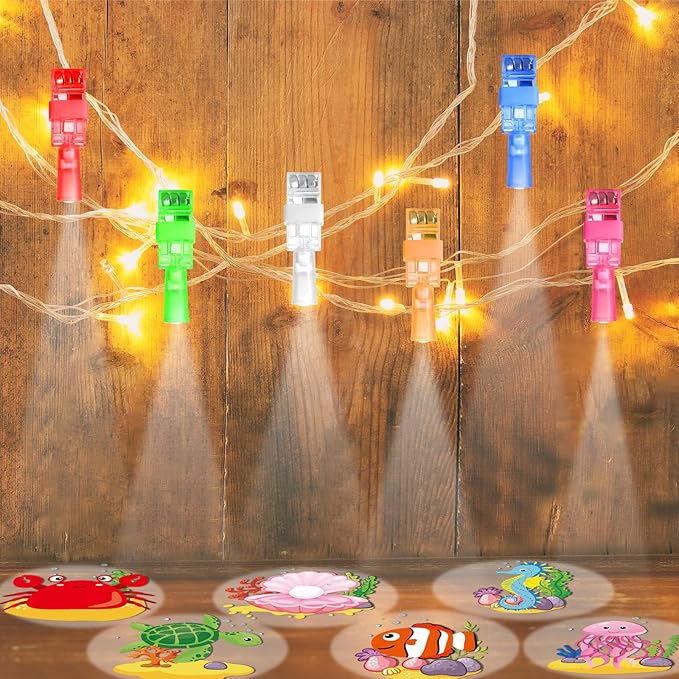 36 PCS Under the Sea Party Favors Ocean Birthday LED Light Up Finger Lights Glow in the Dark Sea Animal Party Finger Flashlights Bulk for Goodie Treat Bags Stuffers Tropic Fish Beach Party Supplies