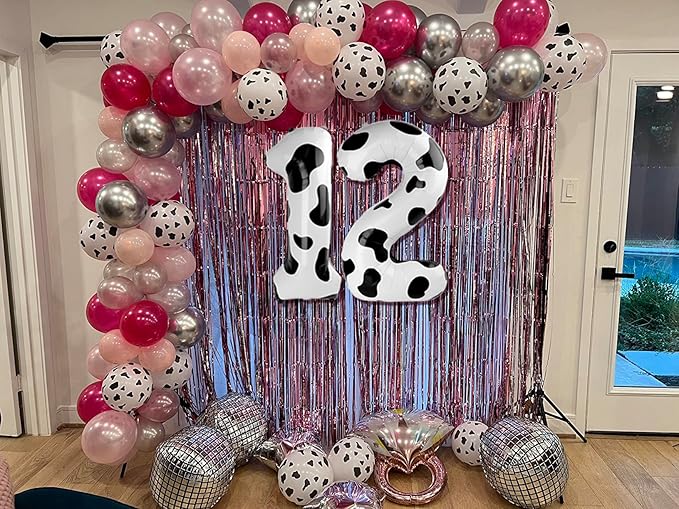 Cow Print 9 Balloon, Number Balloon 40 Inch, Cow theme Party Decorations, Giant Birthday Decorations for 9th 19th 29th 90th, Number 9 Balloon