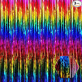 3 Pack Rainbow Foil Fringe Curtain Backdrop, 3.28Ft x 8.2Ft Metallic Tinsel Foil Fringe Streamer Curtains for Photo Booth, Mother's Day, Easter, Birthday, Wedding Party Decorations