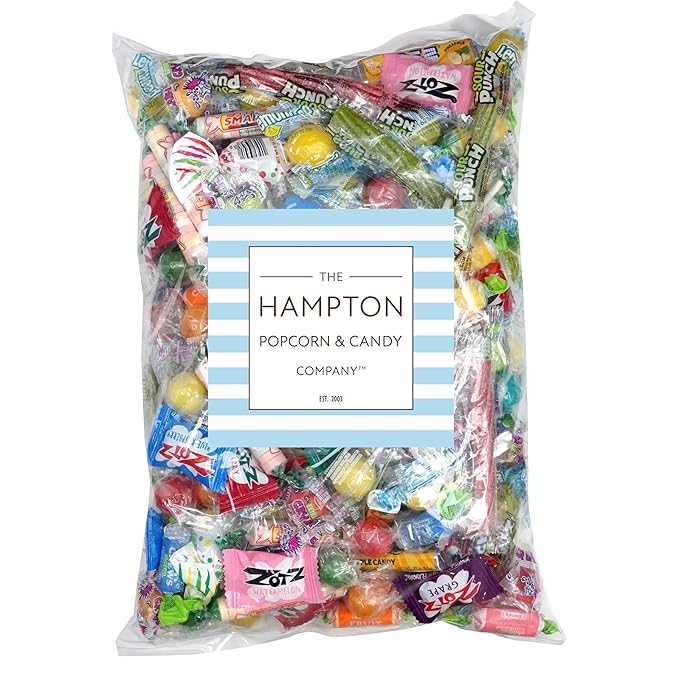 Sour Candy Variety Pack, 4 Pound Sour Candy Mix, Individually Wrapped Bulk Candies, Party Mix Assortment, Pinata Stuffers, Candies For Goodie Bags