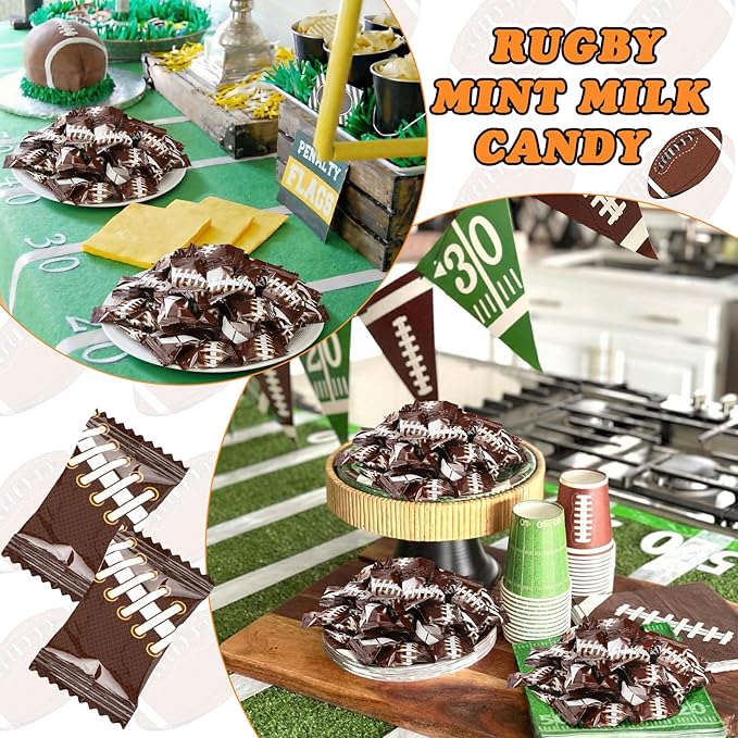 Naucoos Football Sports Candy, 26.5 oz. Bag - 150 Sports Candy for Team Gifts Party Supplies - Team Treats for Football Goodie Bags Stuffer, Individually Wrapped