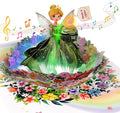 Birthday Card, 3D Pop-Up Birthday Card for Girls, Musical Birthday Card with Colorful Lights, Fairy Birthday Card for Girls, Daughters, and Granddaughters