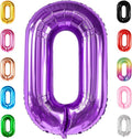 Giant, Purple 0 Number Balloons - 40 Inch | Pair 0 Digit Balloon to Other Number | Purple 0 balloon number for Birthday Party Supplies | Purple number 0 balloon for Mermaid Theme Birthday Decorations