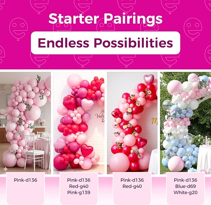 Bezente Pastel Pink Latex Party Balloons -100 Pack 12 inch Round Helium Light Pink Bridal Pink Balloons for Easter Wedding Bridal Shower Gender Reveal Birthday Princess Party Decorations